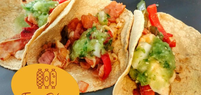 tacos de alambre de cerdo.